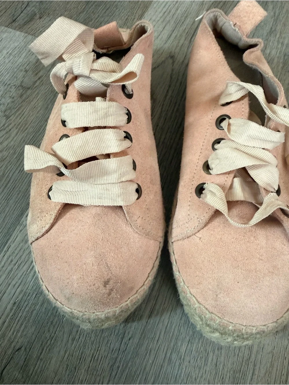 Manebi Hampton Blush Pink Espadrille Platform Sneaker